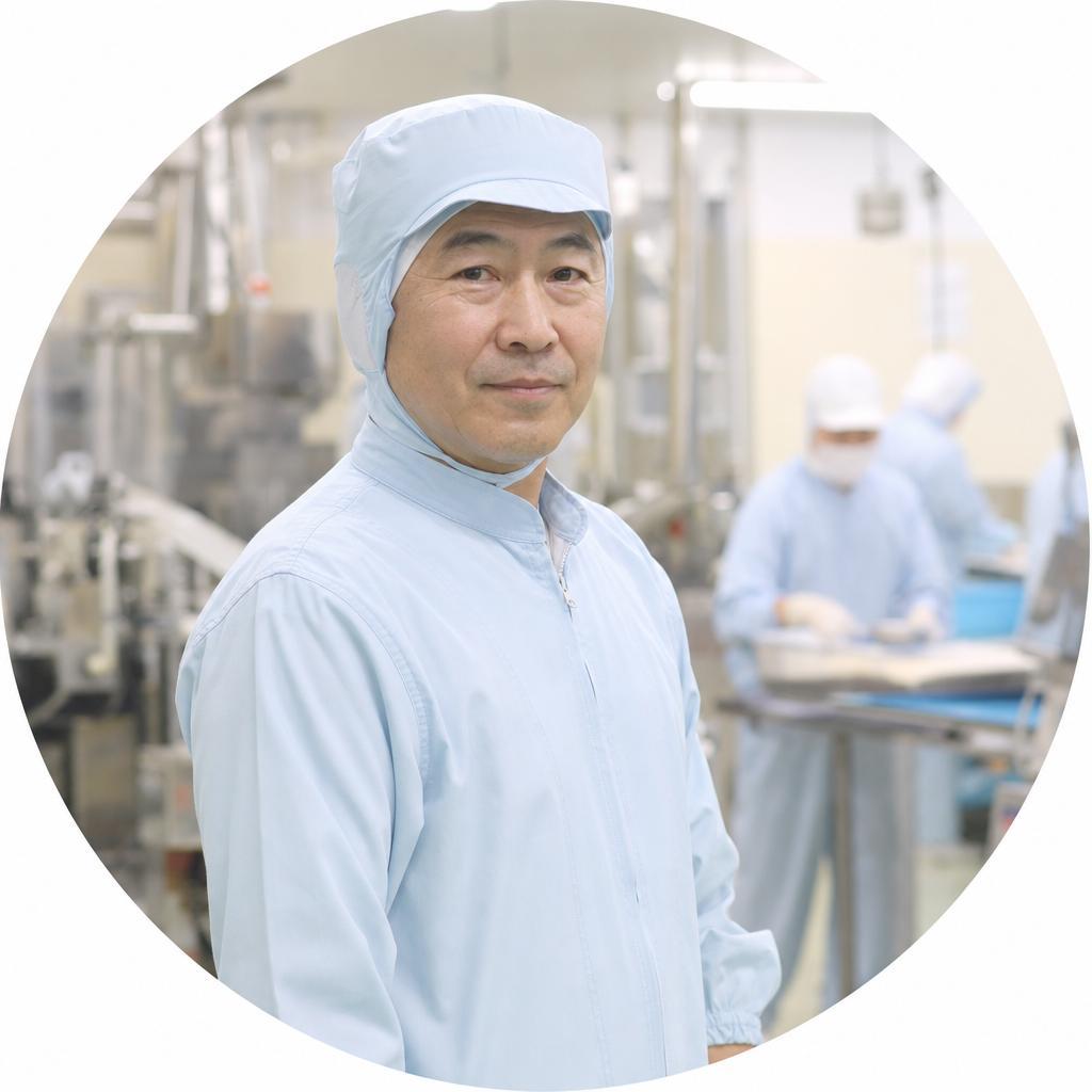 食品工場清掃の責任者イメージ